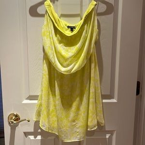 Express Yellow strapless dress